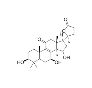 3β,7β,15β-三羟基-11-羰基-羊毛甾烷-8-烯-24→20内酯 HPLC>98% 中药标准品 对照品