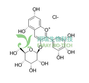 飞燕草素半乳糖苷;飞燕草-3-半乳糖苷氯化物 HPLC98% Delphinidin 3-galactoside chloride CAS：68852-84-6 中药对照品 分析标准品