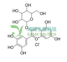 飞燕草素葡萄糖苷，氯化飞燕草素-3-O-葡萄糖 HPLC98% Myrtillin chloride CAS：6906-38-3 中药对照品 分析标准品